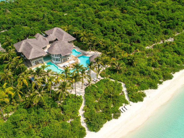 Exclusive 4 Bedroom Private Island Resort Beach Residence with Slide for Sale in the Maldives