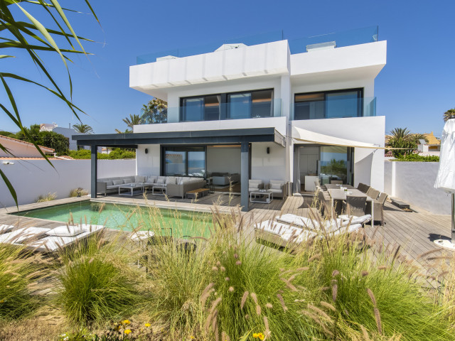 Incredible 6 Bedroom Luxury Beachfront Villa with Fantastic Rooftop Entertaining Areas & Private Beach Access for Sale in Marbella, Spain