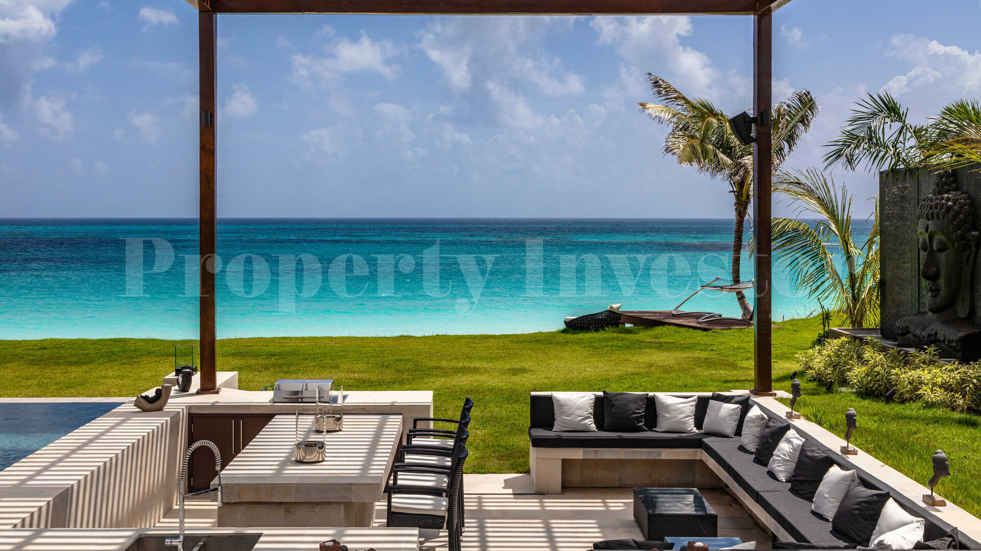 Райская роскошная вилла с 4 спальнями на пляже на о. Эльютера, Багамы