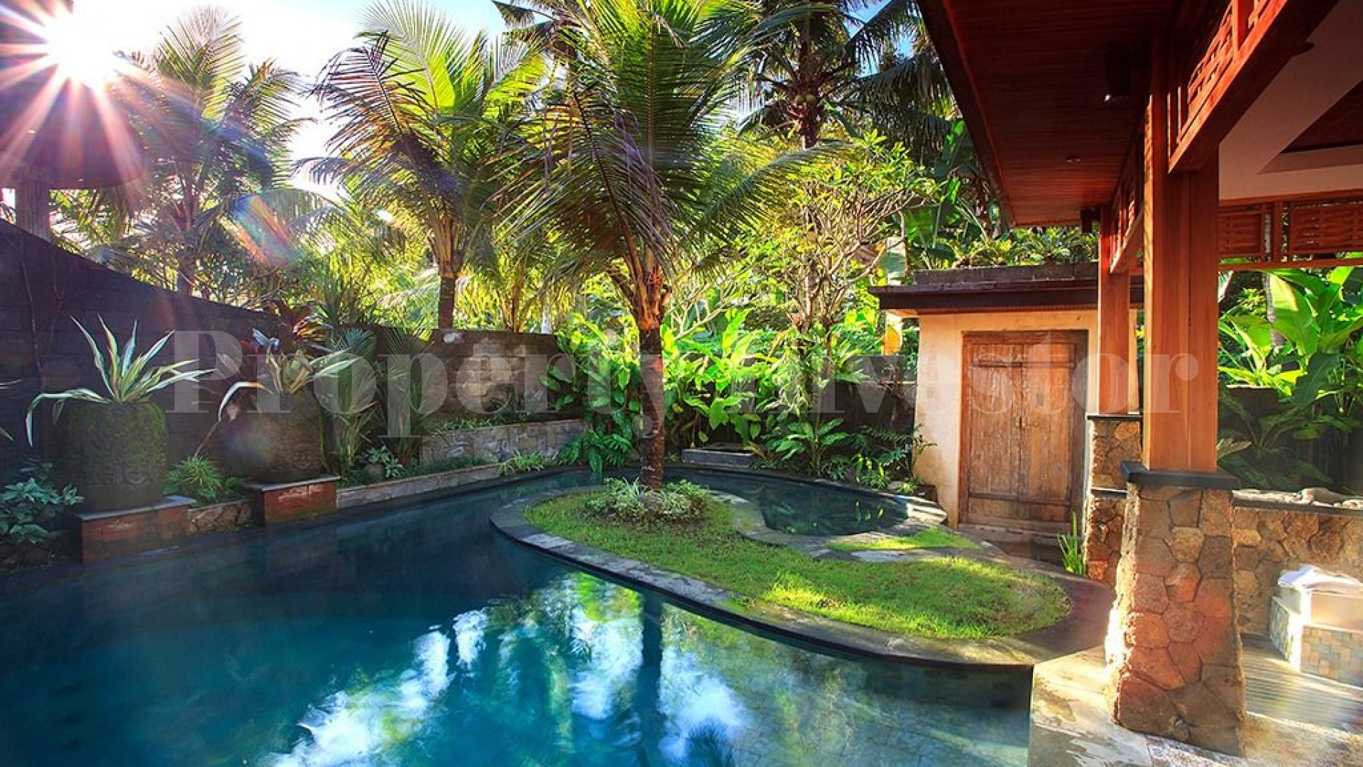 Perfectly Located 4 Villa/8 Bedroom Traditional Boutique Hotel for Sale in North Ubud, Bali