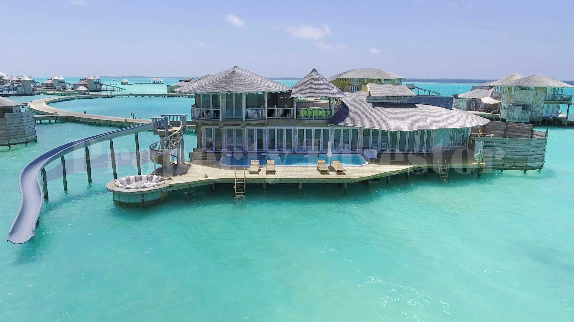 2 Bedroom Overwater Villa with Slide in the Maldives
