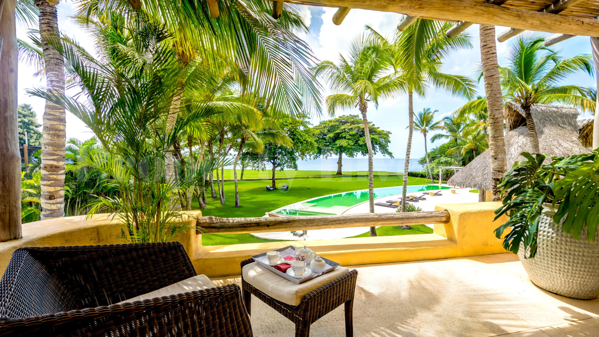 Неповторимая роскошная эко-вилла на 5 спален на берегу океана с потрясающими видами на океан и гольф поле в Каса-де-Кампо, Доминиканская Республика
