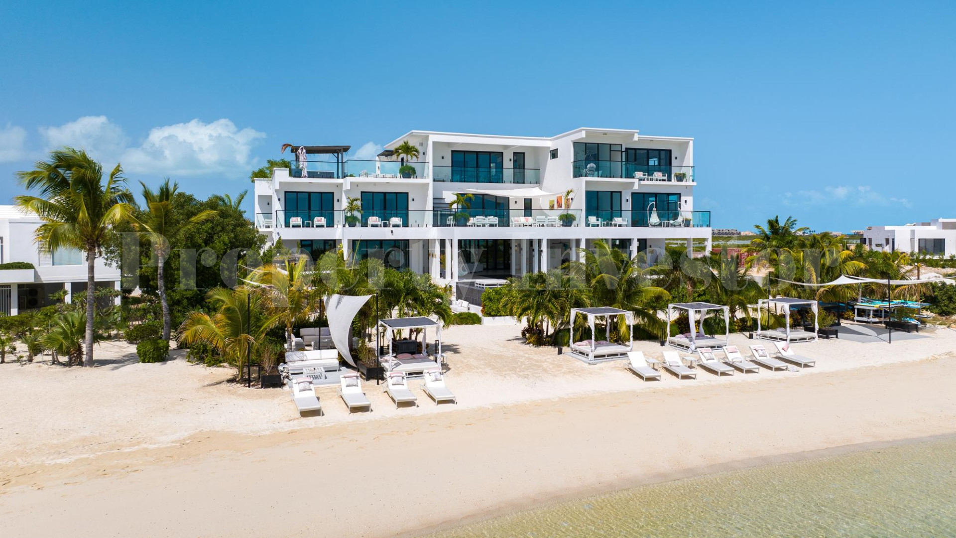 Premier 10 Bedroom Beachfront Trophy  Estate for Sale in Turtle Tail, Turks & Caicos