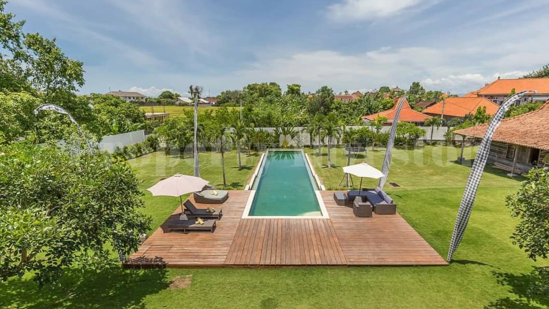 Sophisticated 6 Bedroom Luxury Colonial Style Villa for Rent in Canggu, Bali