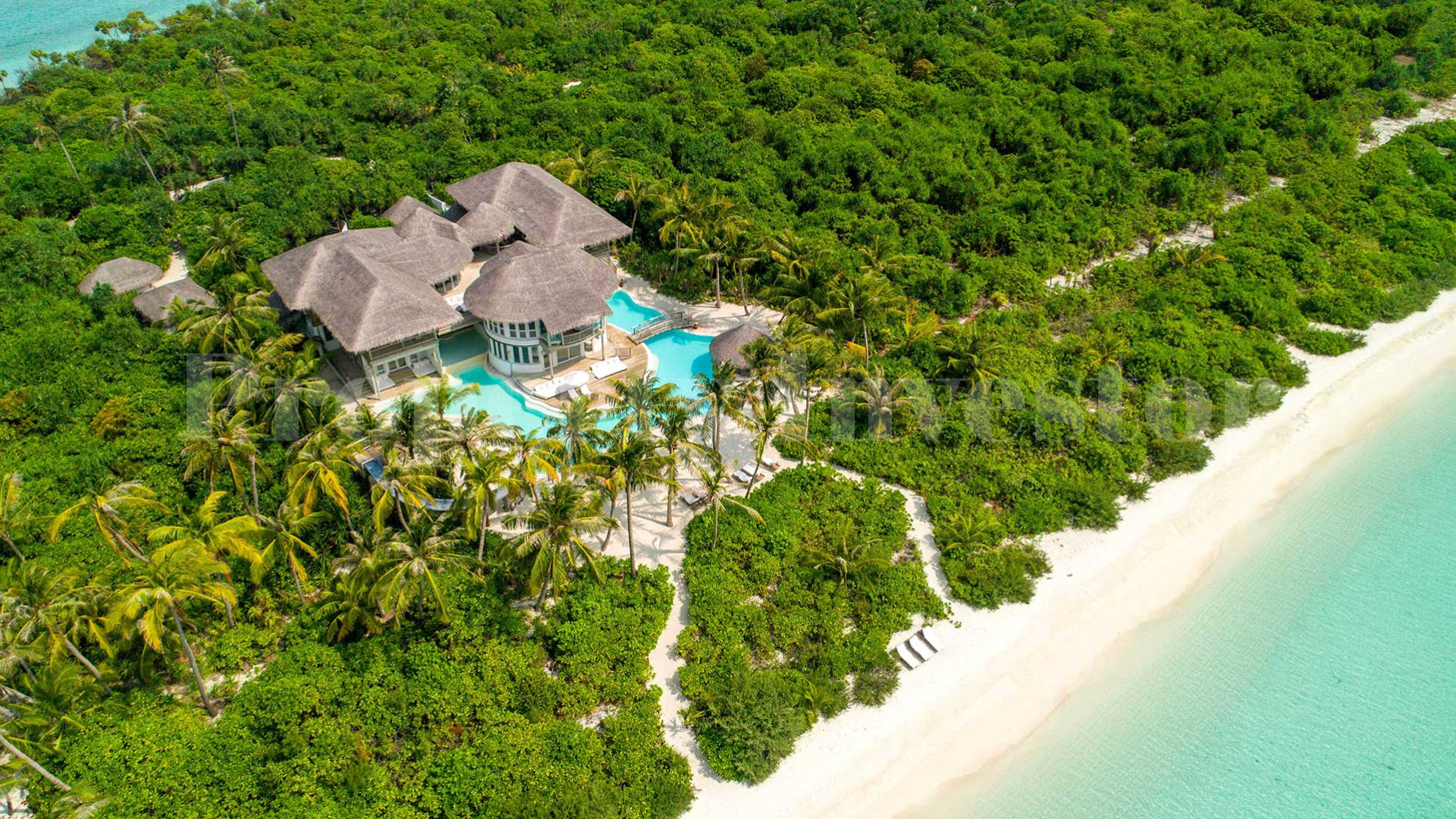 Exclusive 4 Bedroom Private Island Eco Resort Beach Residence with Slide for Sale in the Maldives