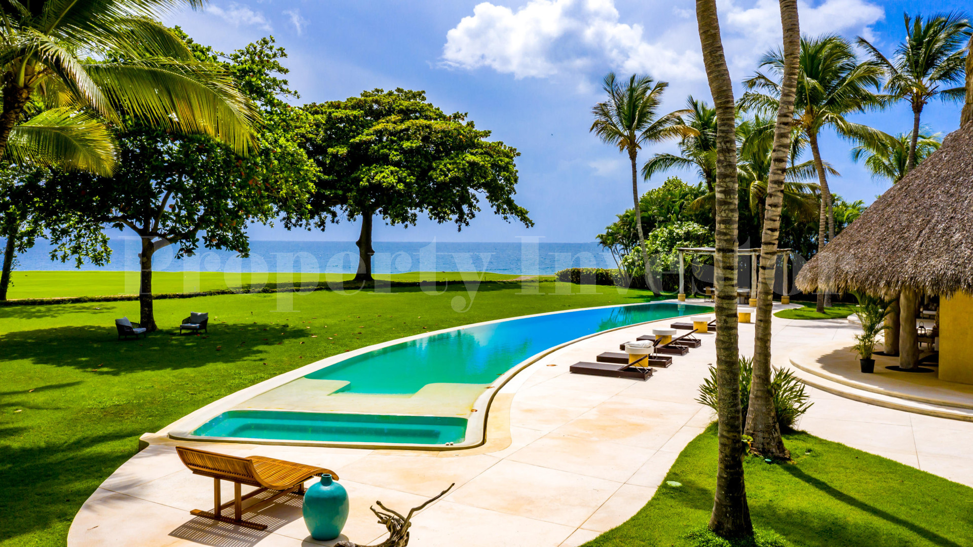 Unique 5 Bedroom "Organic" Luxury Oceanfront Villa with Amazing Ocean & Golf Views for Sale in Casa de Campo, the Dominican Republic