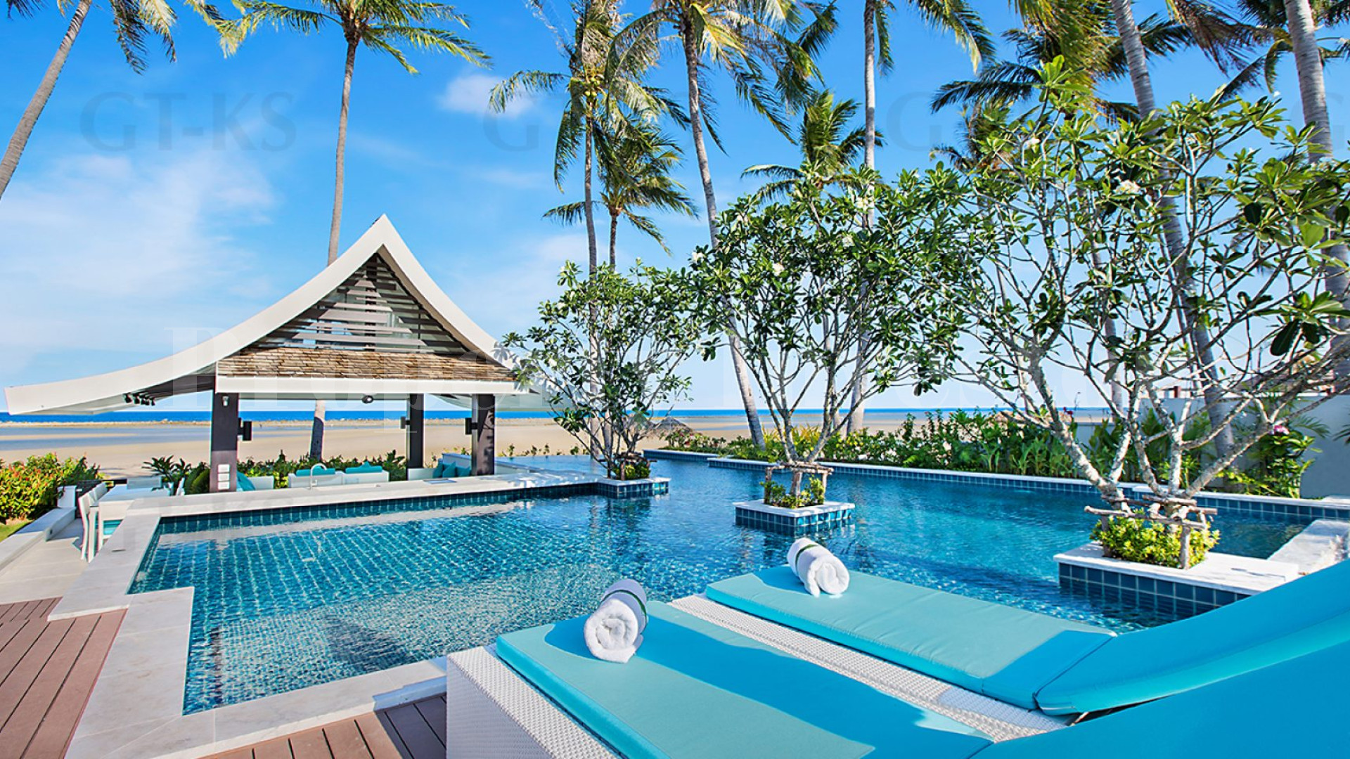 Невероятная роскошная современная вилла на 5 спален на пляже на о.Самуи, Тайланд
