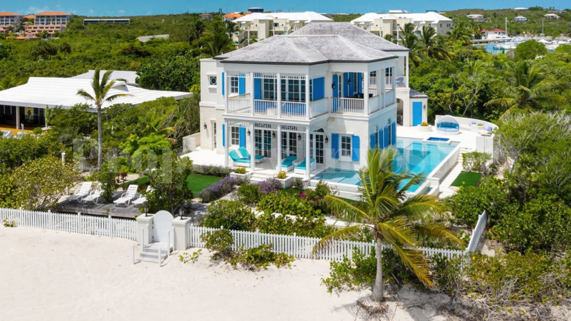 Fabulous 5 Bedroom Colonial Style Beachfront Home for Sale in Turks & Caicos