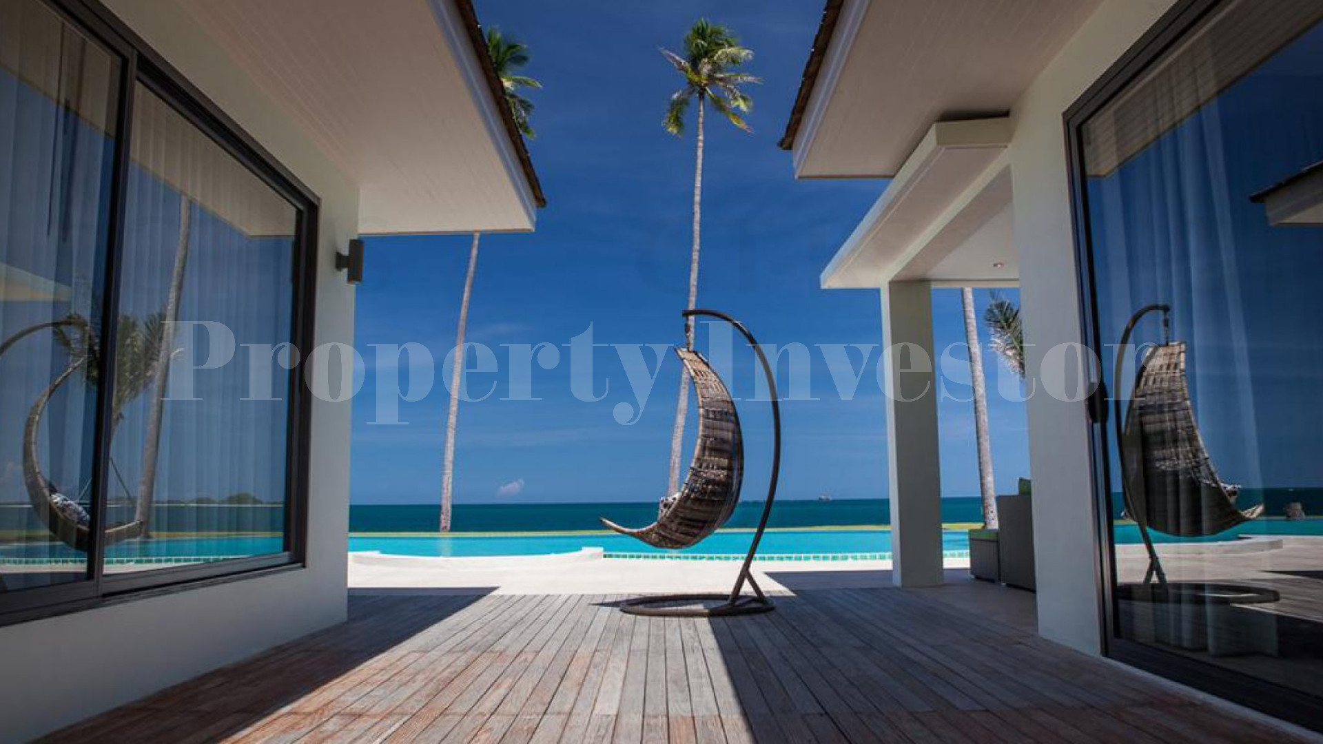 Stunning 4 Bedroom Modern Beachfront Villa with Private Beach Access for Sale in Koh Samui, Thailand