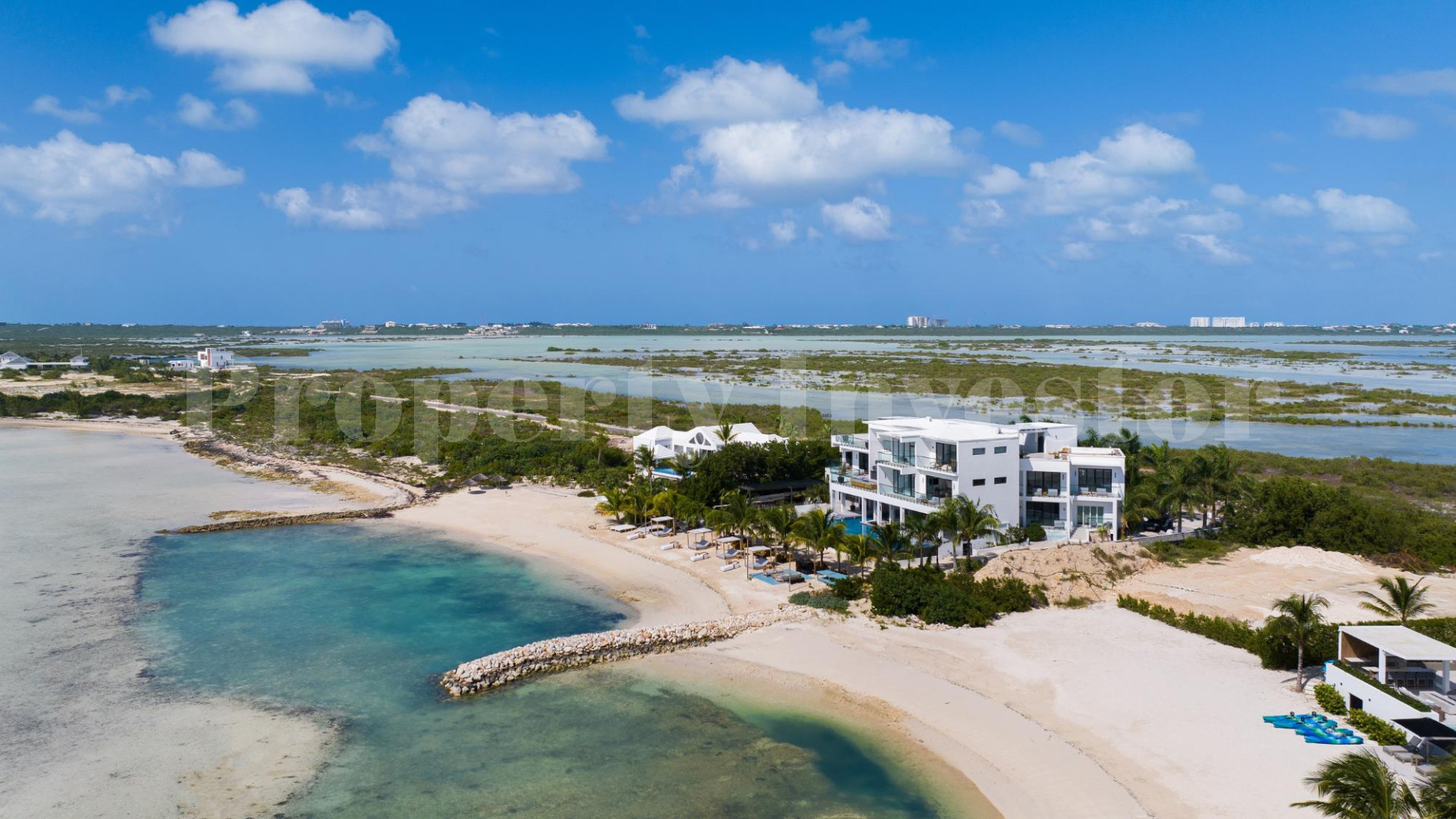 Premier 10 Bedroom Beachfront Trophy  Estate for Sale in Turtle Tail, Turks & Caicos