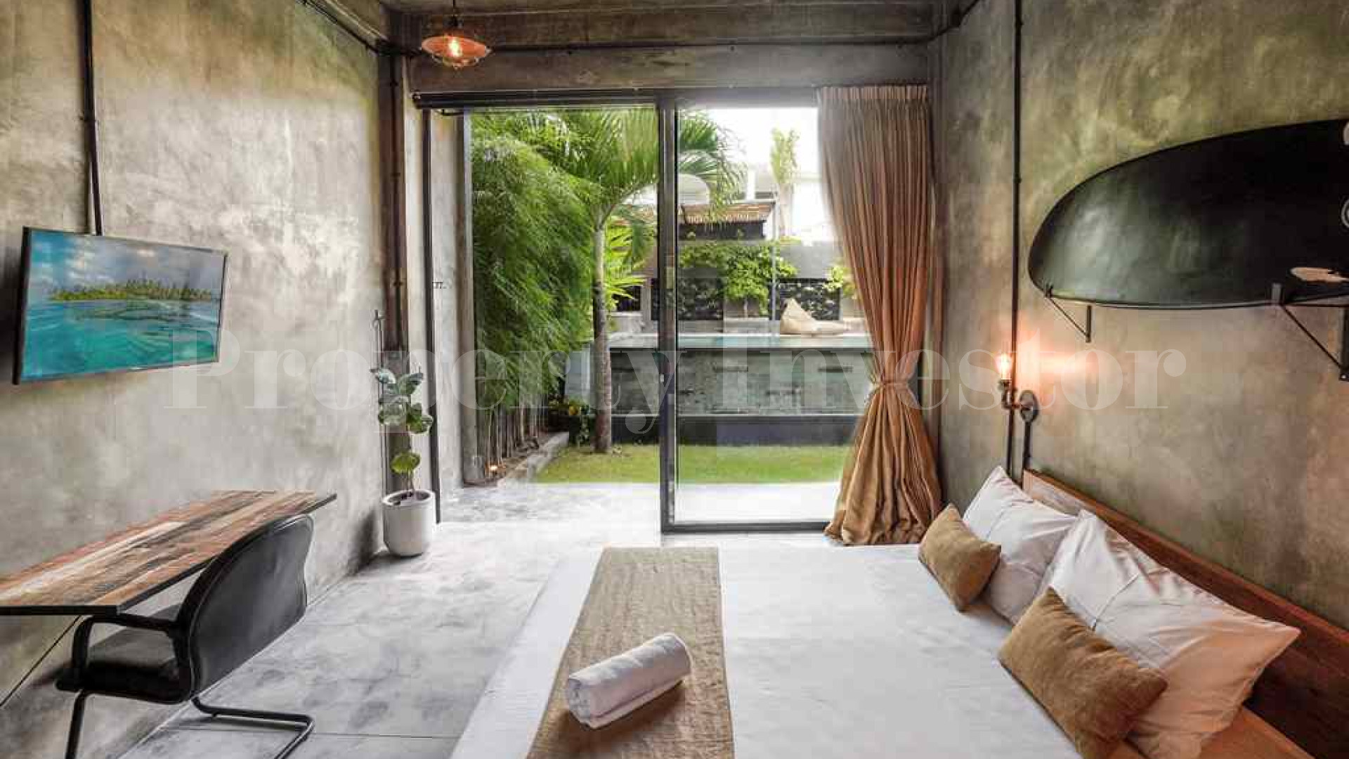 Современная вилла на 3 спальни в индустриальном стиле в Умалас, Бали