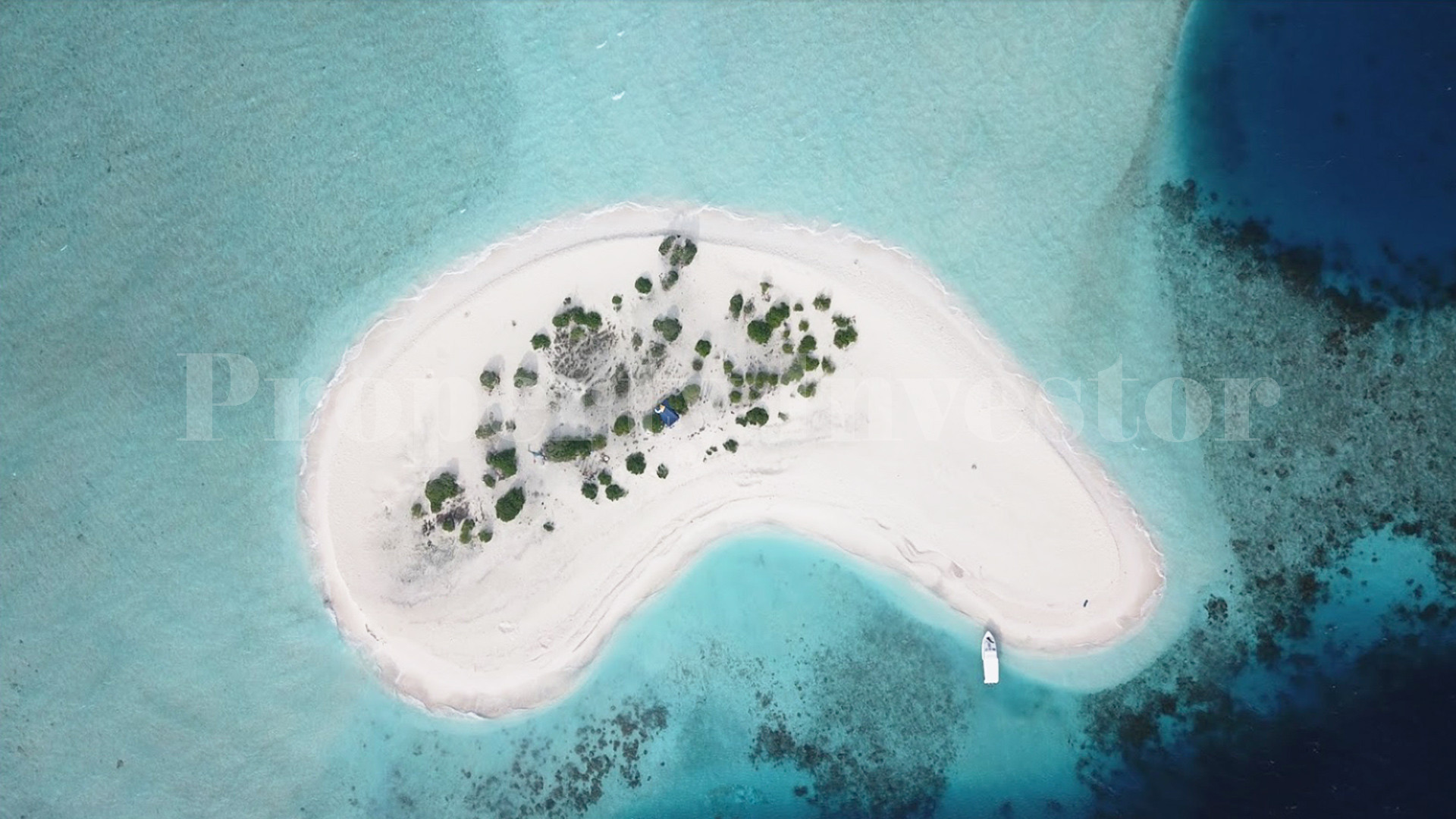 Большая лагуна 80 гектаров под коммерческое развитие на Мальдивах