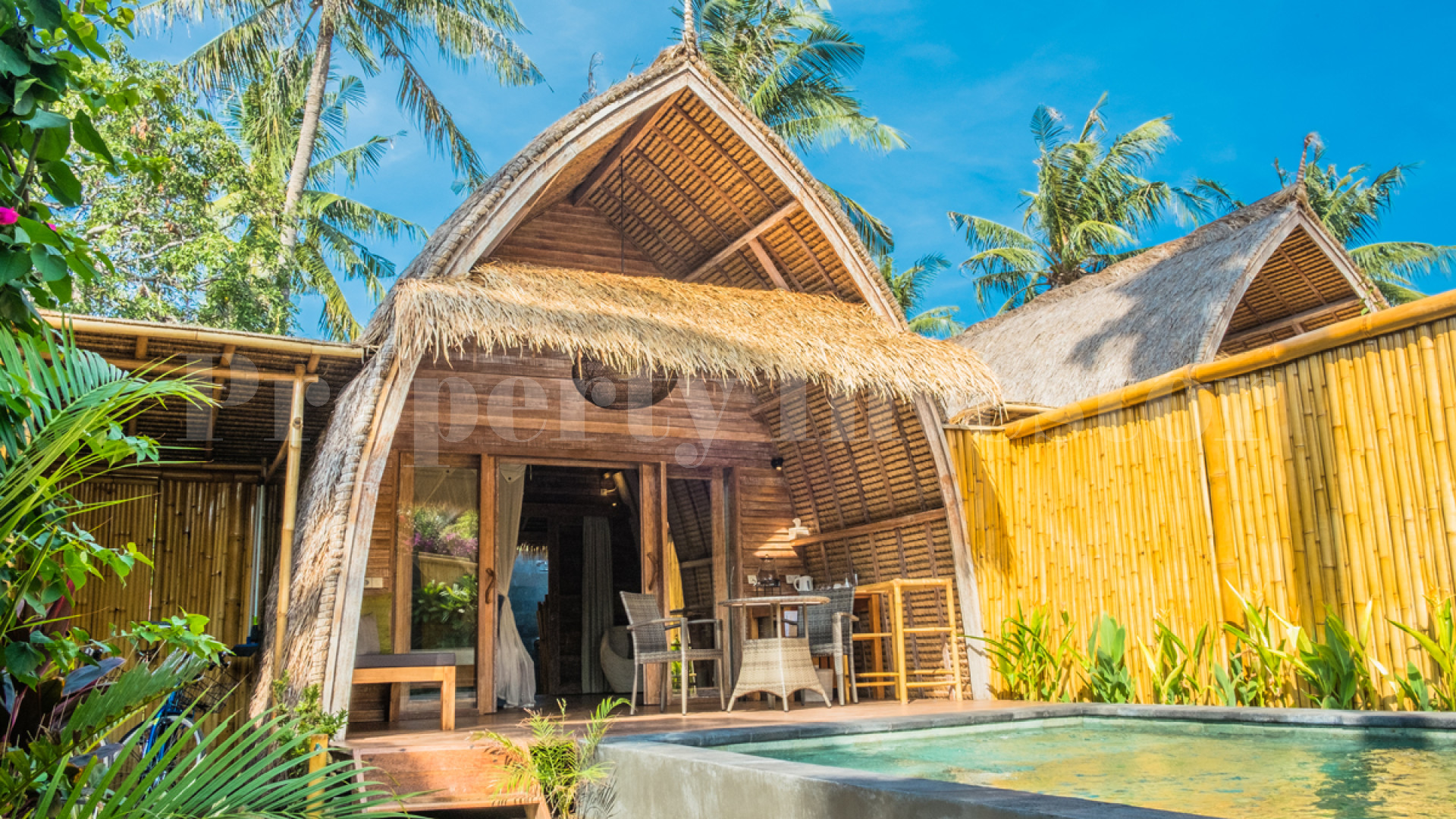 Unique Boutique Island Hotel with 4 Private Villas for Sale on Gili Air, Indonesia