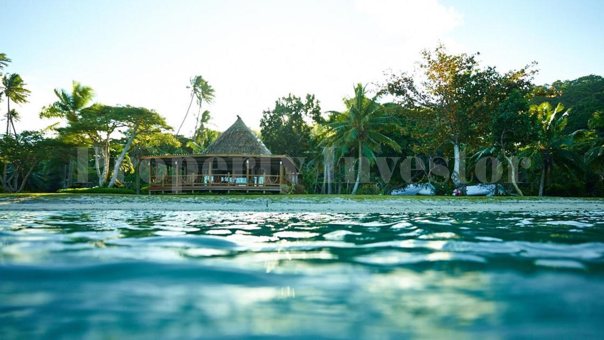 Stunning 4 Bedroom Private Colonial Beach Retreat with 5 Guest Bures & 2 Beach Frontages for Sale on the Rainbow Reef, Fiji