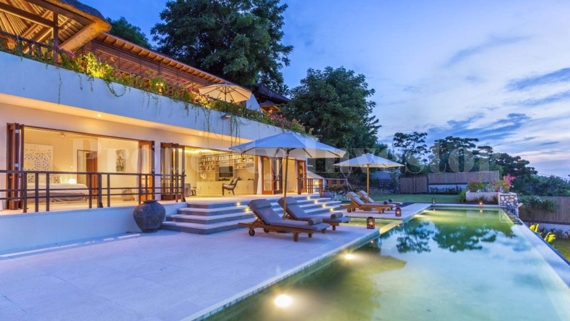 6 Bedroom Luxury Hillside Villa with Unobstructed Ocean Views for Sale in Bukit, Bali