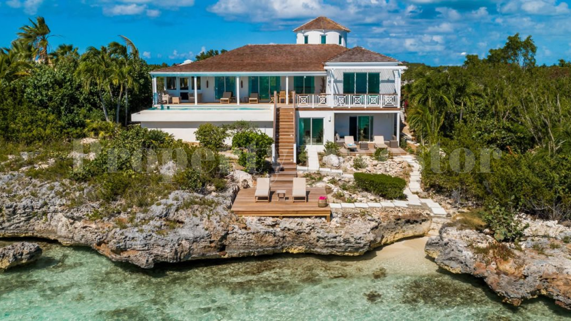 Upscale 4 Bedroom Caribbean Style Oceanfront Villa for Sale in Turks & Caicos
