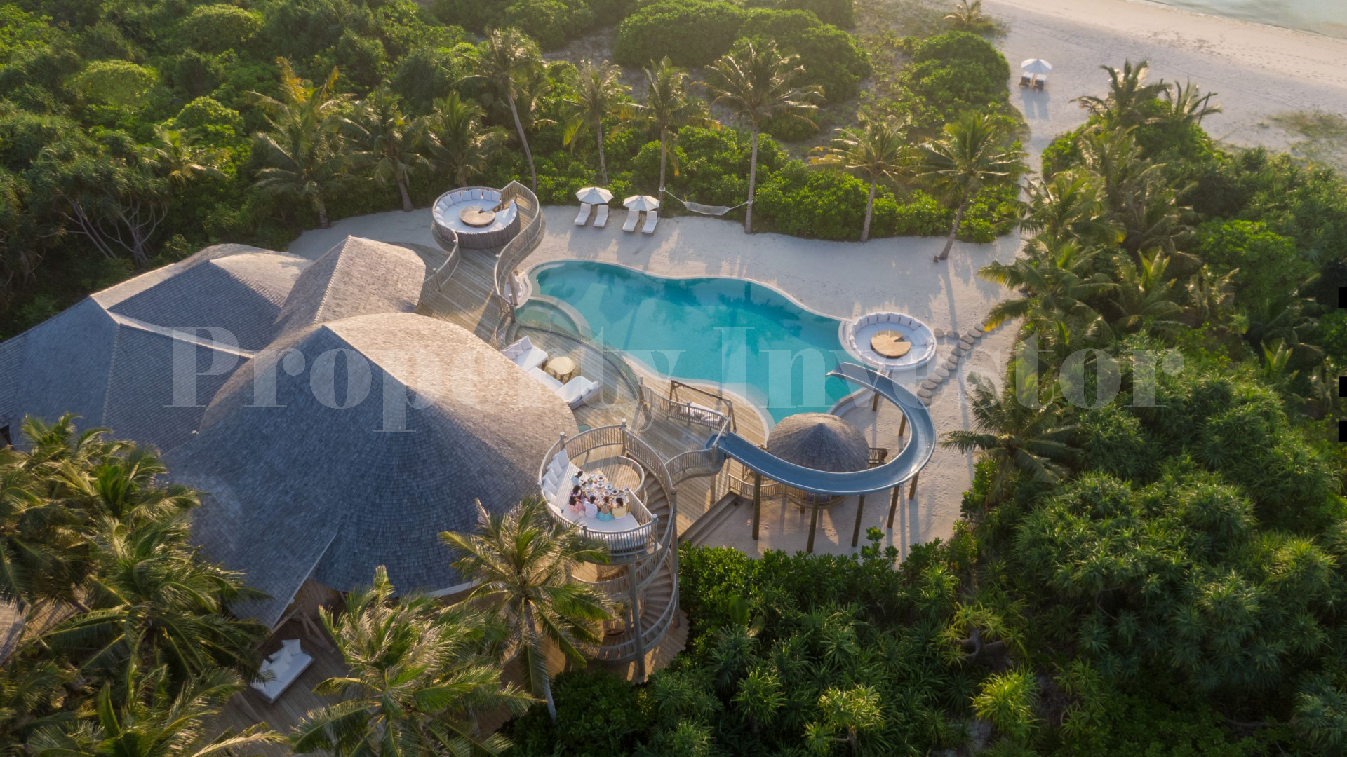 Exclusive 3 Bedroom Private Island Beach Residence with Slide for Sale in the Maldives