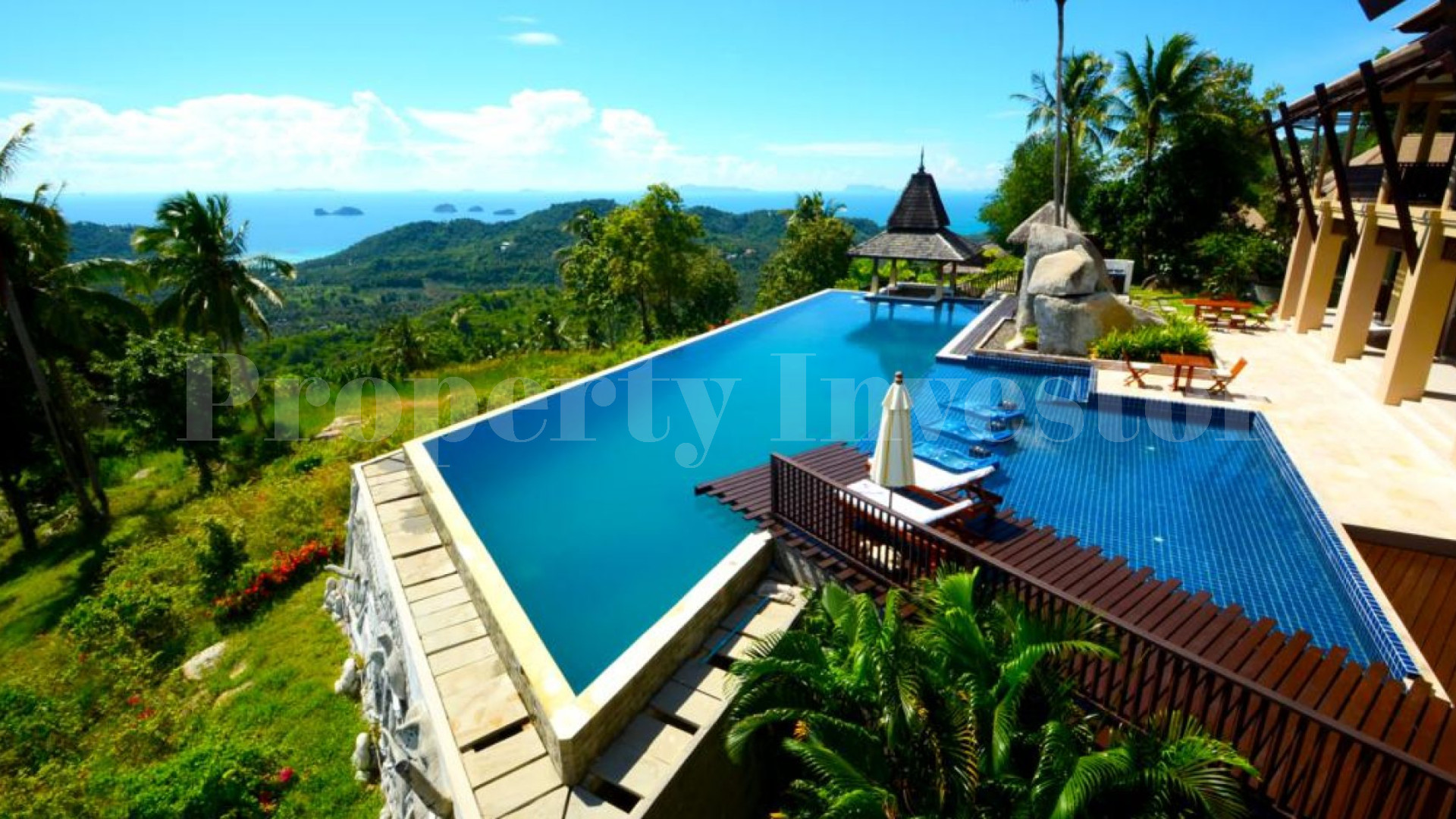 Восхитительная роскошная вилла на возвышенности на 6 спален с потрясающим панорамными видом на о. Самуи, Тайланд