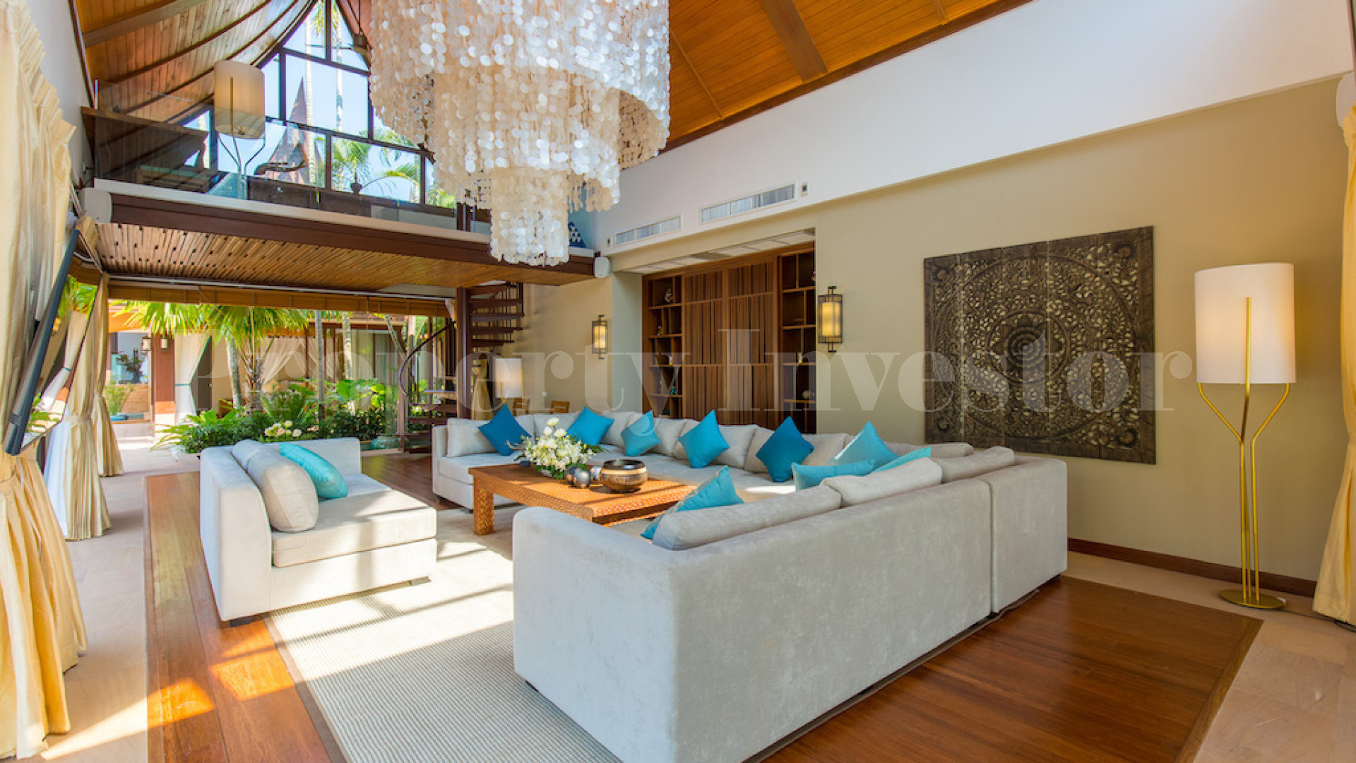 Tropical 5 Bedroom Luxury Thai Style Beach Villa for Sale in Samui