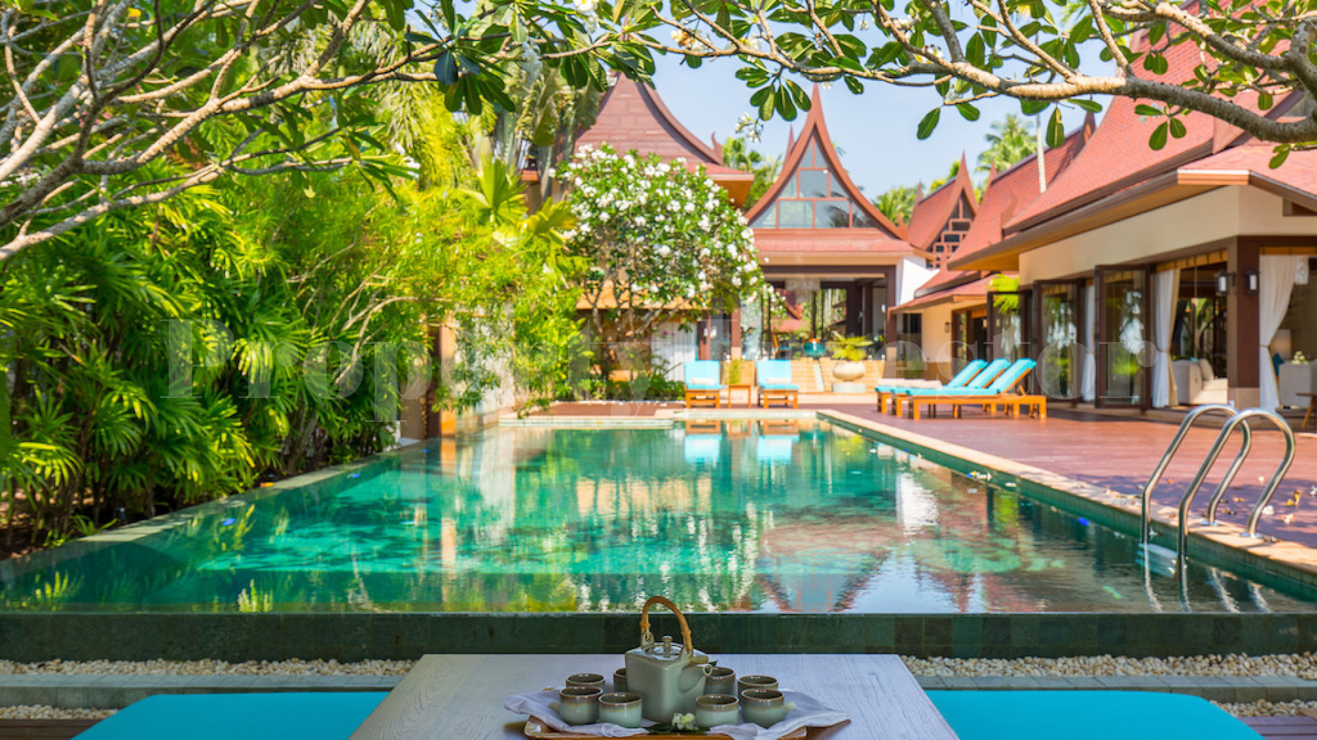 Tropical 5 Bedroom Luxury Thai Style Beach Villa for Sale in Samui