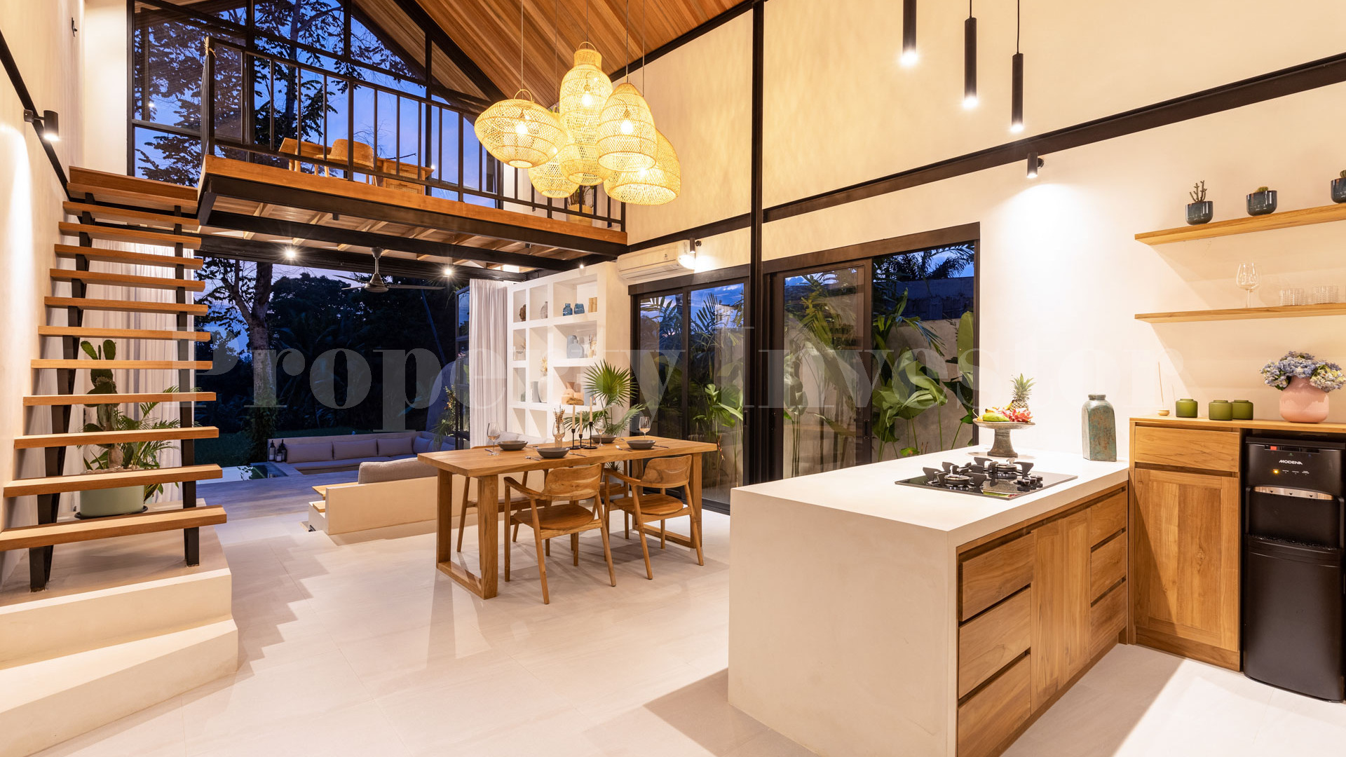 Chic 1-3 Bedroom Designer Loft Villas with Beautiful Rice Paddy Views for Sale Near Canggu, Bali