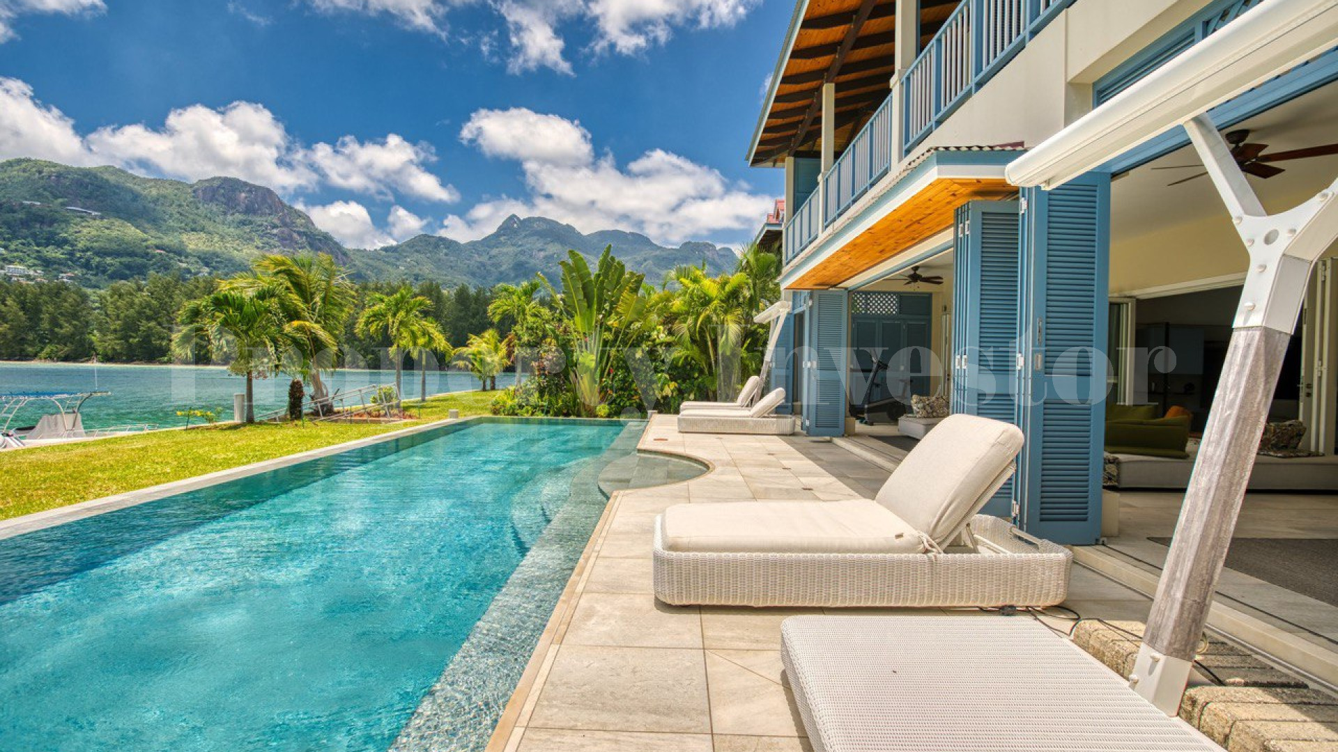 Custom Furnished 5 Bedroom Luxury Canal Front Villa with Private Cinema for Sale on Eden Island, Seychelles