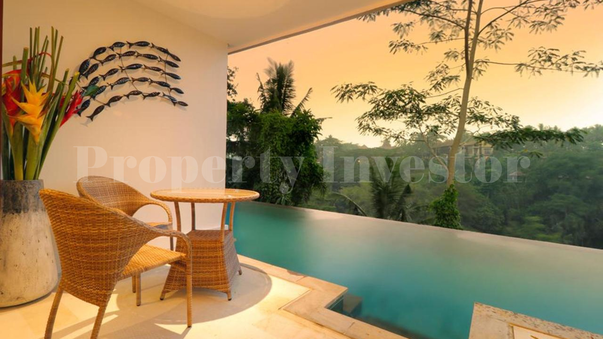 Продаётся 4* ретрит бутик отель на 18 номеров с бассейном с невероятным видом на джунгли на востоке Убуда, Бали
