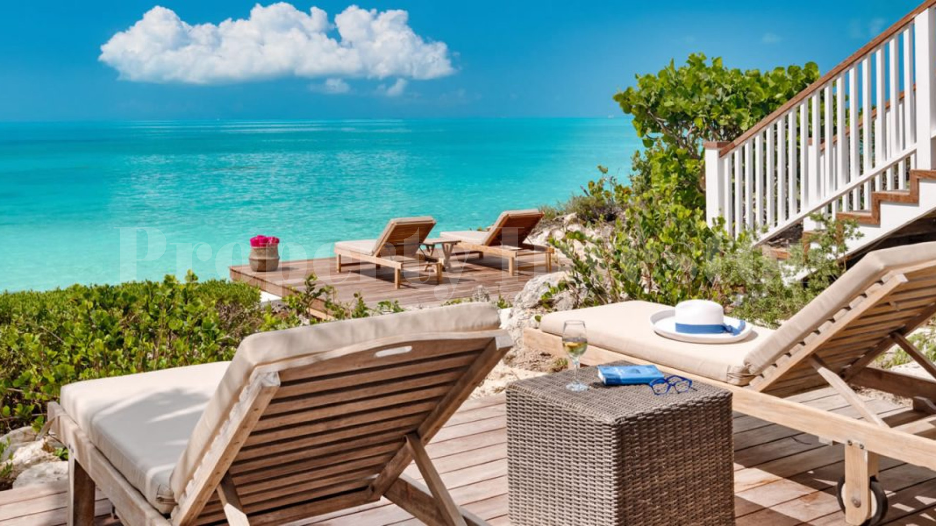 Upscale 4 Bedroom Caribbean Style Oceanfront Villa for Sale in Turks & Caicos