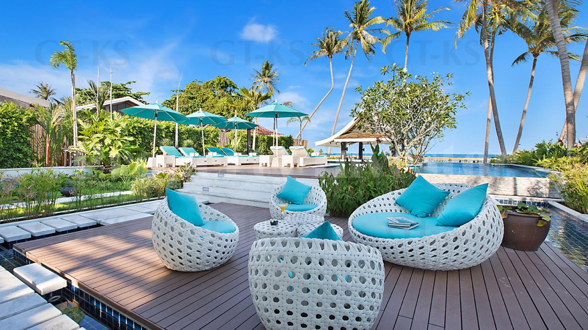 Невероятная роскошная современная вилла на 5 спален на пляже на о.Самуи, Тайланд