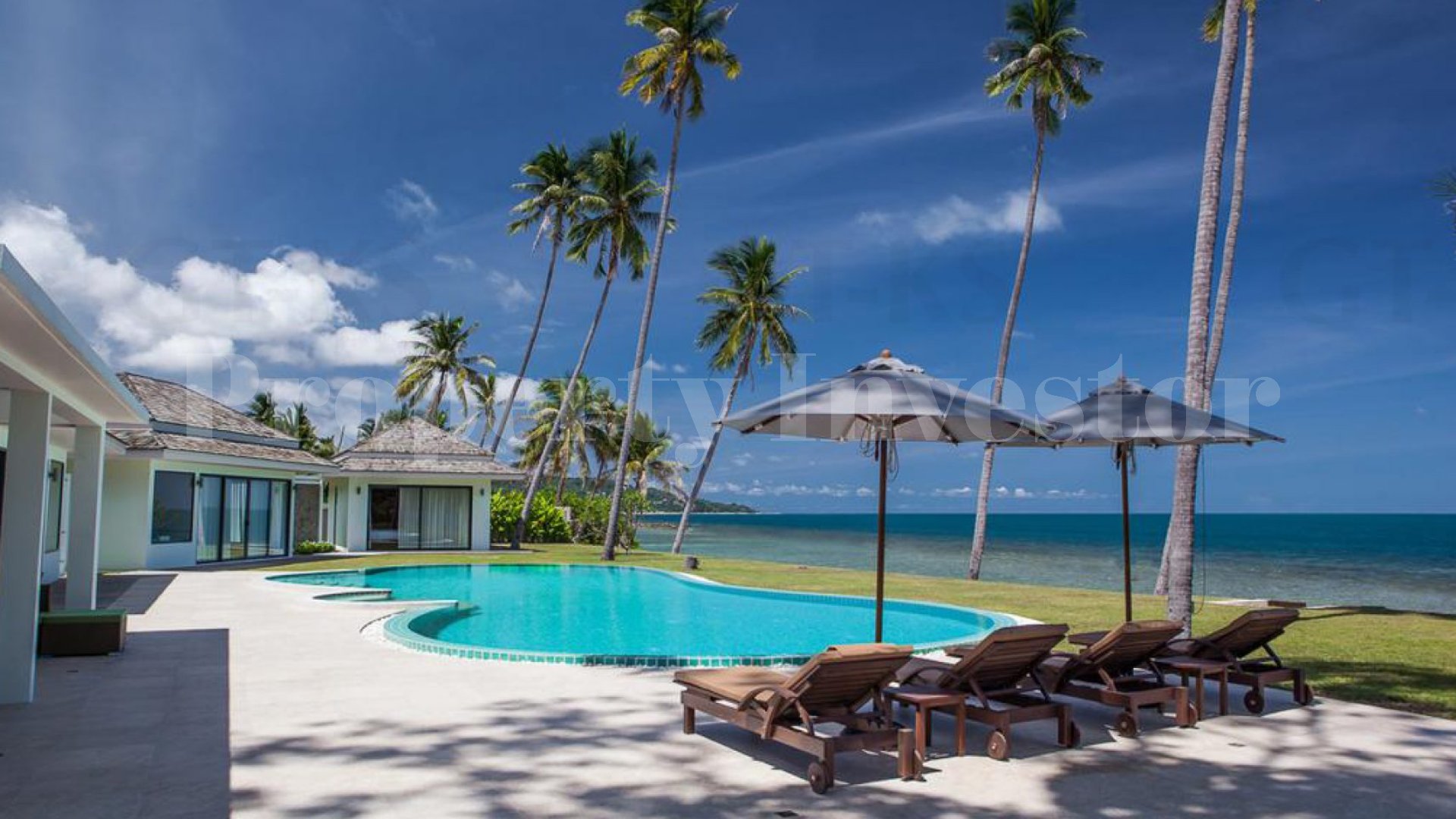 Stunning 4 Bedroom Modern Beachfront Villa with Private Beach Access for Sale in Koh Samui, Thailand